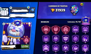 CONTA BRAWL STARS (600+GEMAS) 70K+ BLINGS 30.000 TROFÉUS