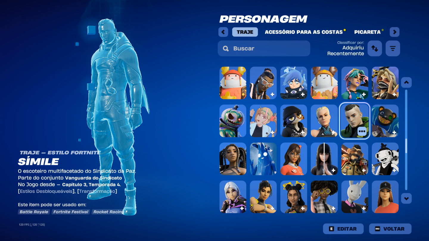 CONTA DE FORTNITE 274 SKINS