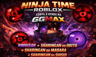 CONTA BETA NINJA TIME ROBLOX ULTRA RARA RINNEGAN + SHARINGANS