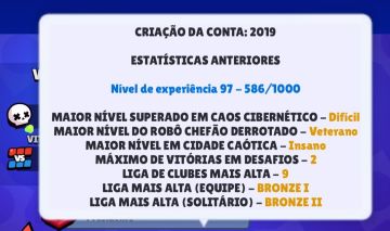CONTA BRAWS STAR MUITO RARA E GEMADA 8 ANOS DE CRIAÇÃO FULL BRAWLES.