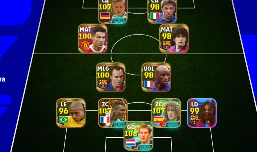 CONTA EFOOTBALL COM 3220 DE FORÇA + TIME LEGENDS + DESAILLY BIG TIME + PUYOL