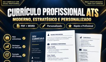 Currículo Profissional ATS Personalizado | PDF + Word | Rápido