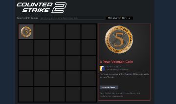Conta Steam com medalha de 5 anos de serviço no cs2.