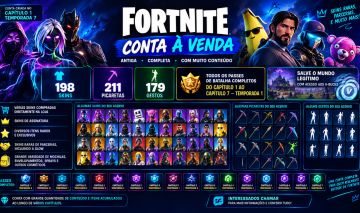CONTA FORTNITE ANTIGA, RARA E COMPLETA À VENDA