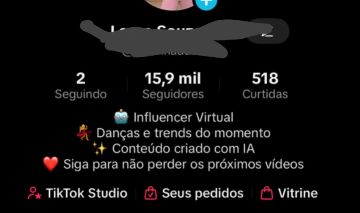 TikTok 15,9K Seguidores | Shop Ativo | Pronta para Uso