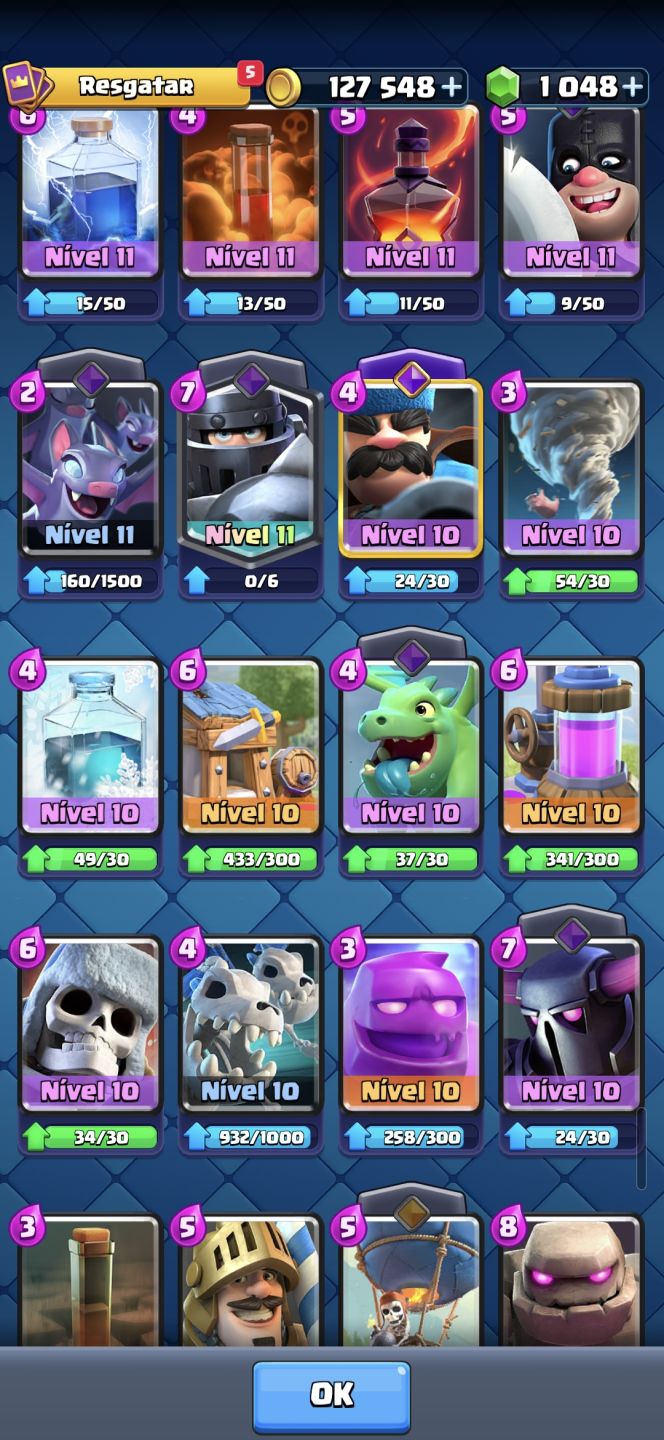 CONTA CLASH ROYALE E CLASH OF CLANS