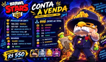 BRAWL STARS | 100K+ TROFÉUS | 446 SKINS | 107/107 BRAWLERS