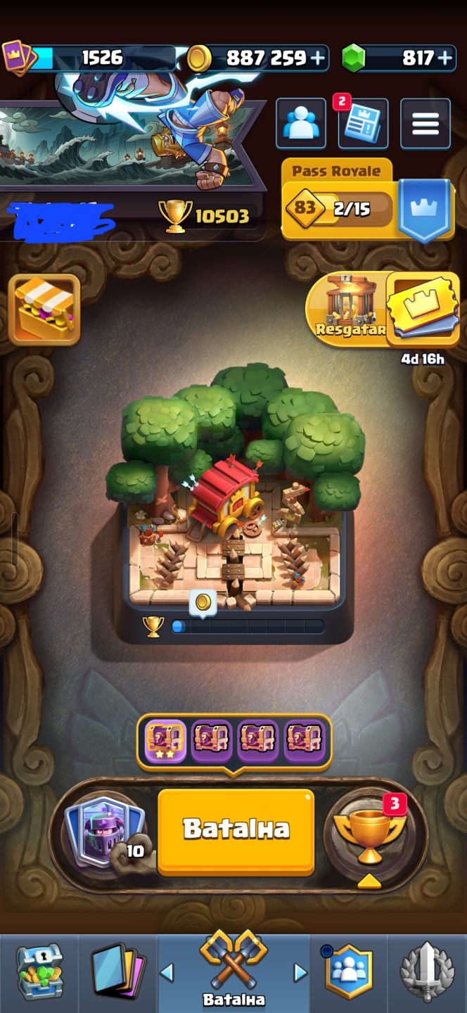 Conta Clash Royale 10K Troféus Arena 26 Todas as Cartas