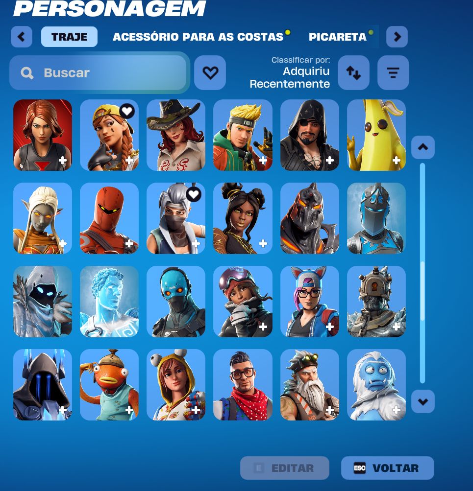 Conta com Skins Exclusivas e Itens Selecionados