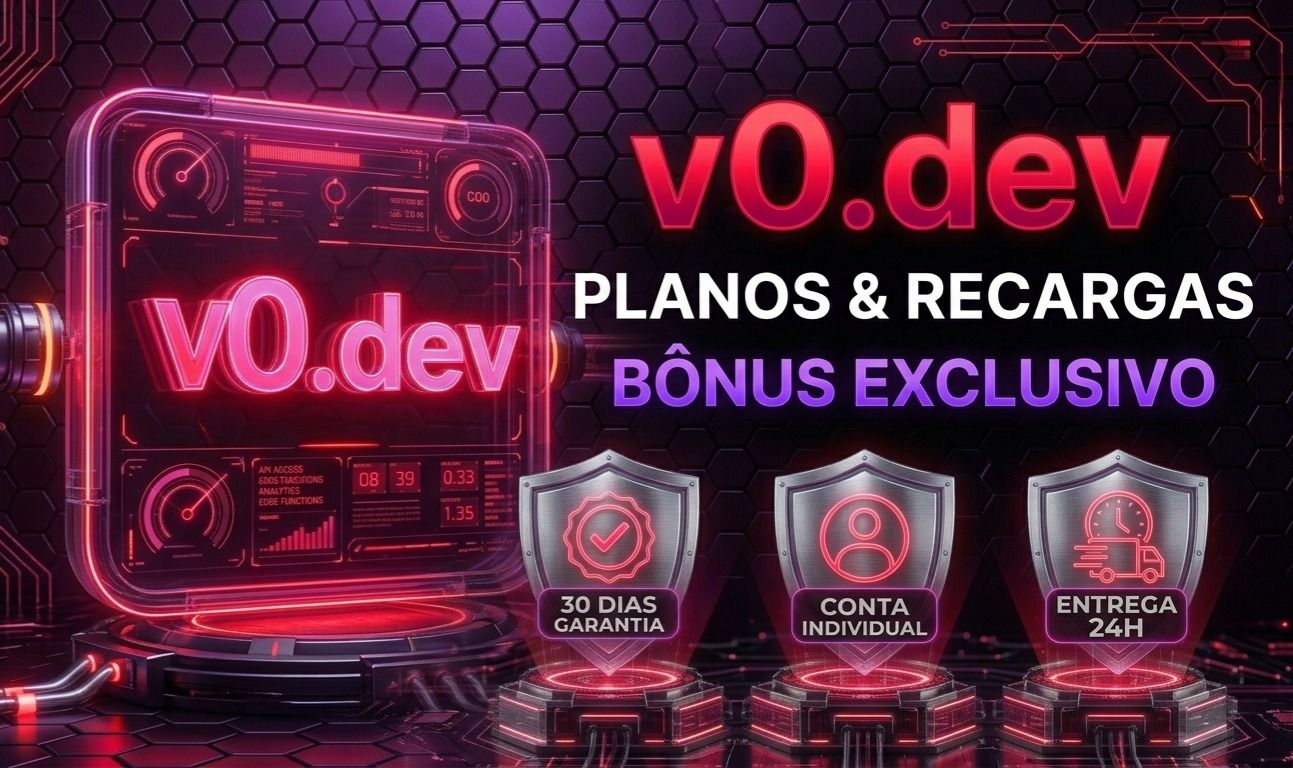 Recarga de Creditos V0 Dev (Vercel) - Melhor que Lovable +Brindes