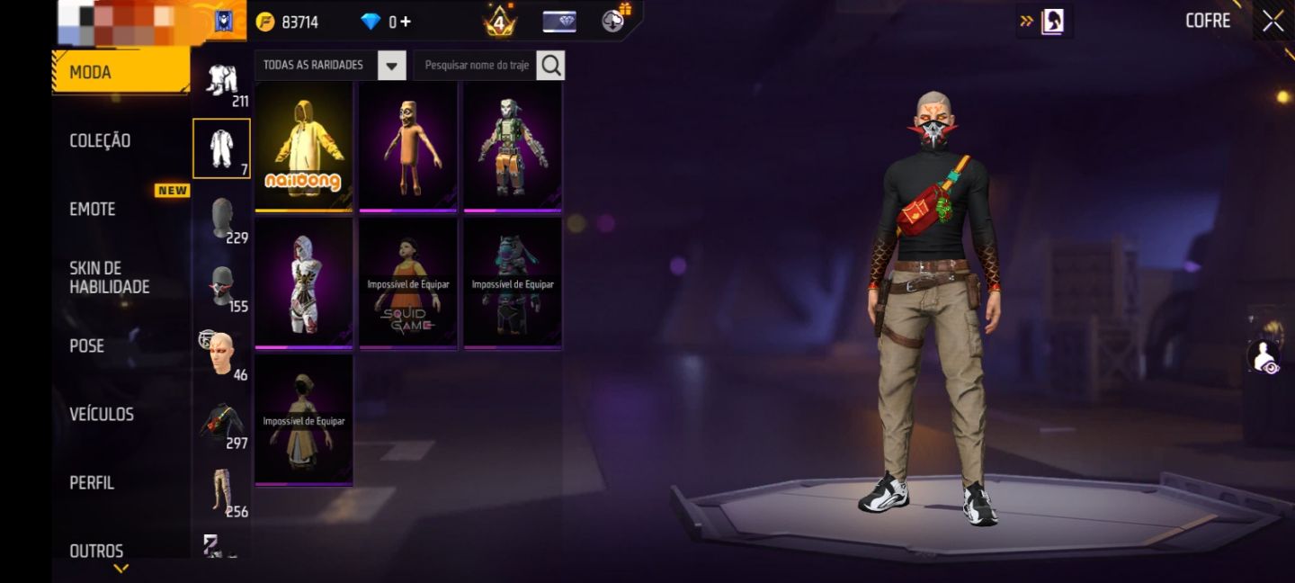 Conta de ff boa para ap + skins de armas evolutiva e conjuntos