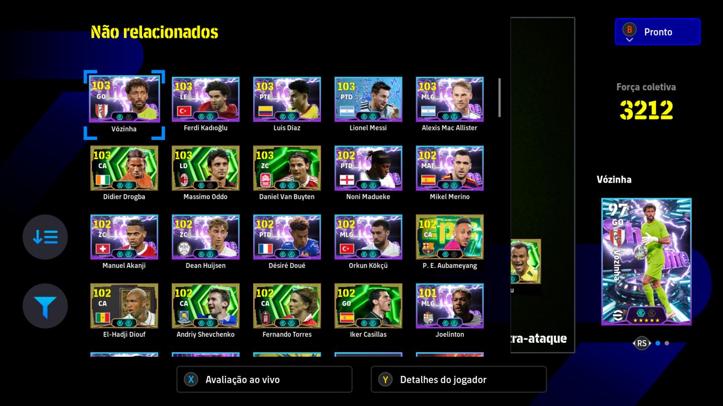 Conta PC Steam Pelé 108, Varane 107, Van Dick 105, Kahn 106, Bergkamp 105 e CIA