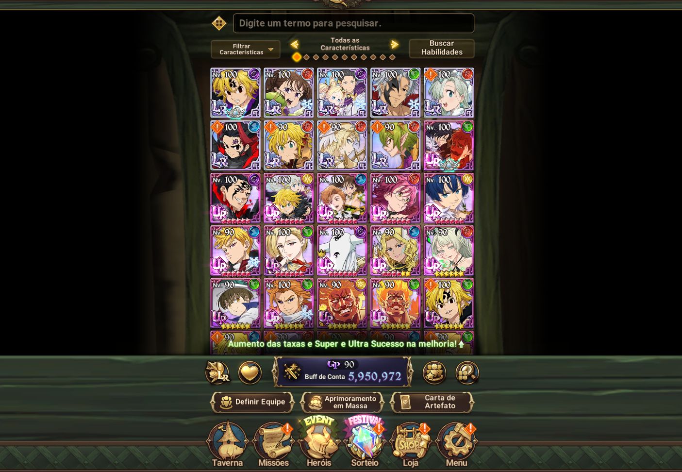 [CONTA 7DS] 6M BOX CC | 7 HERÓIS LR | ODIN (LUZ) | FESTIVAIS + COLABS (RE:ZERO