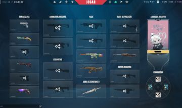 Conta de valorant com skin de vandal, phanton, sheriff e op