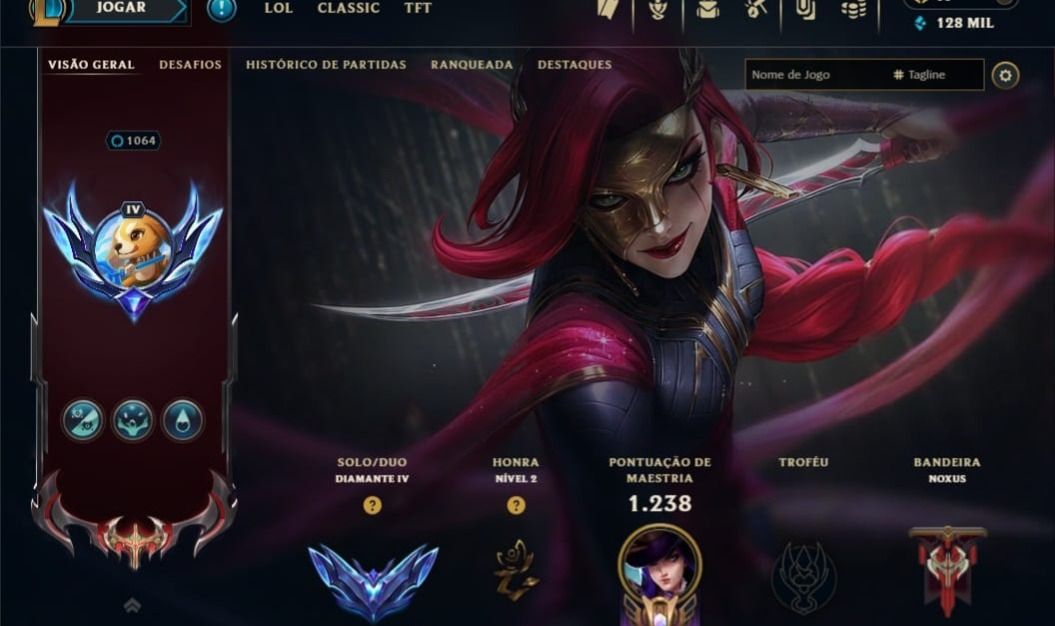 Lvl 1064/566 Skins/todos os Dados/ Main Adc
