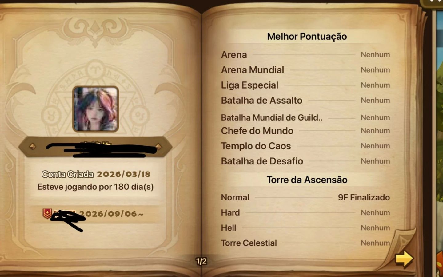 Conta Starter Global com Ld Woonsa + Teshar, Borgnine e Belial +80 Perg Misticos