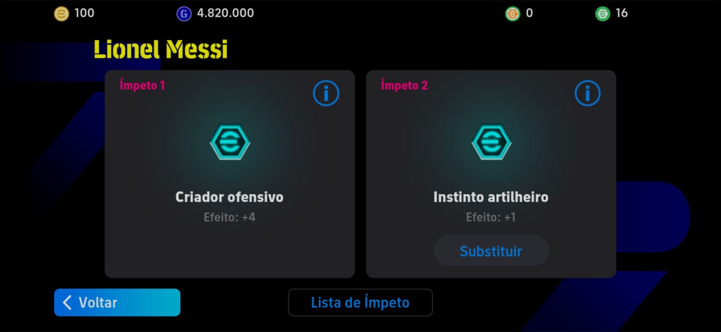 CONTA 1.2 M de treino, 16 de posição, 21 de habilidade, 5 M de gp e Diogo Costa
