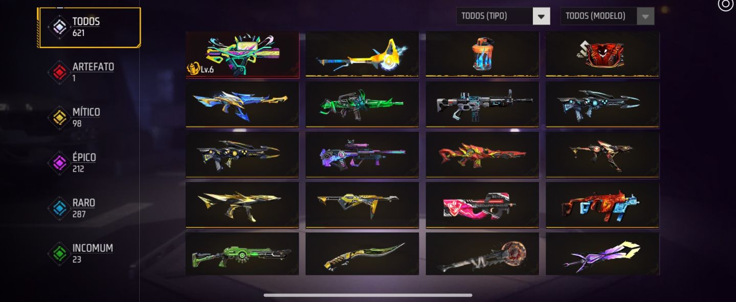 CONTA FREE FIRE ANTIGA E RARA
