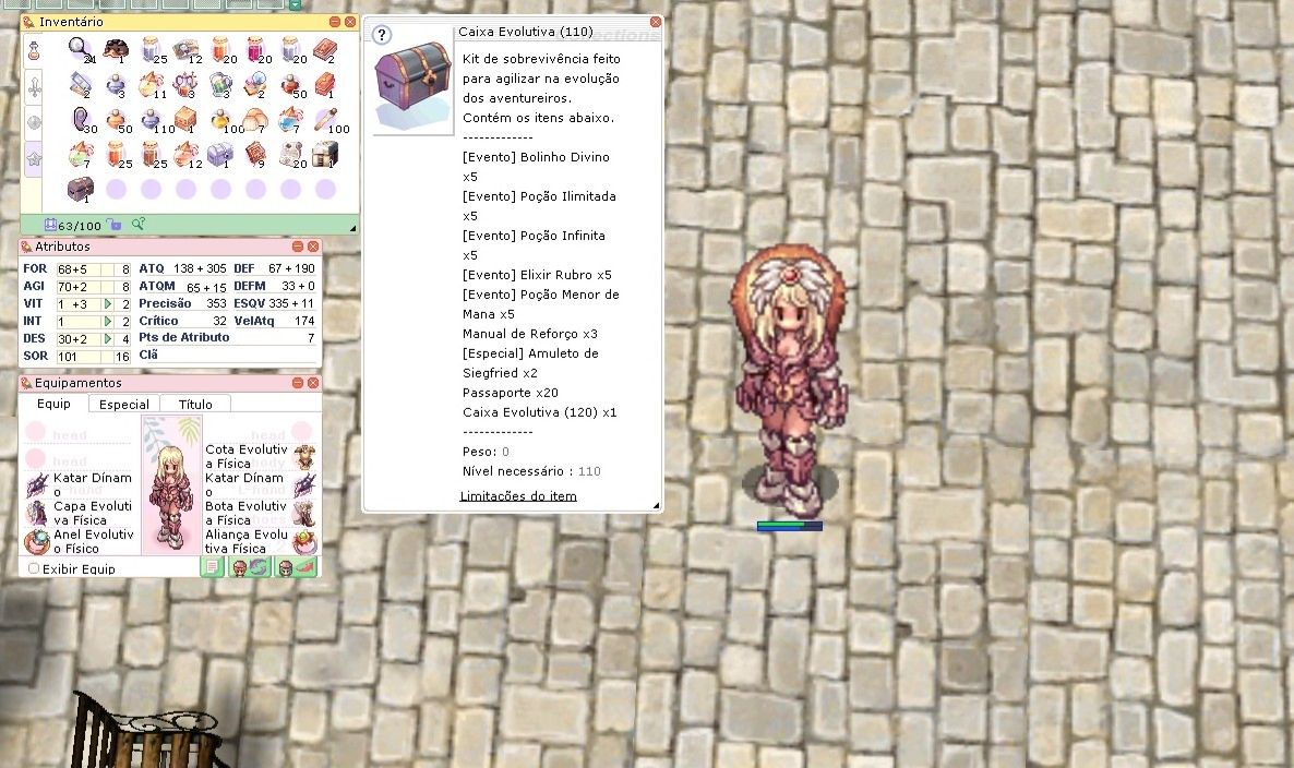 Conta Sicário / Sinix / Assasino LV 103 RAGNAROK LATAM C/ CX EVOLUTIVA + CONSUMÍ