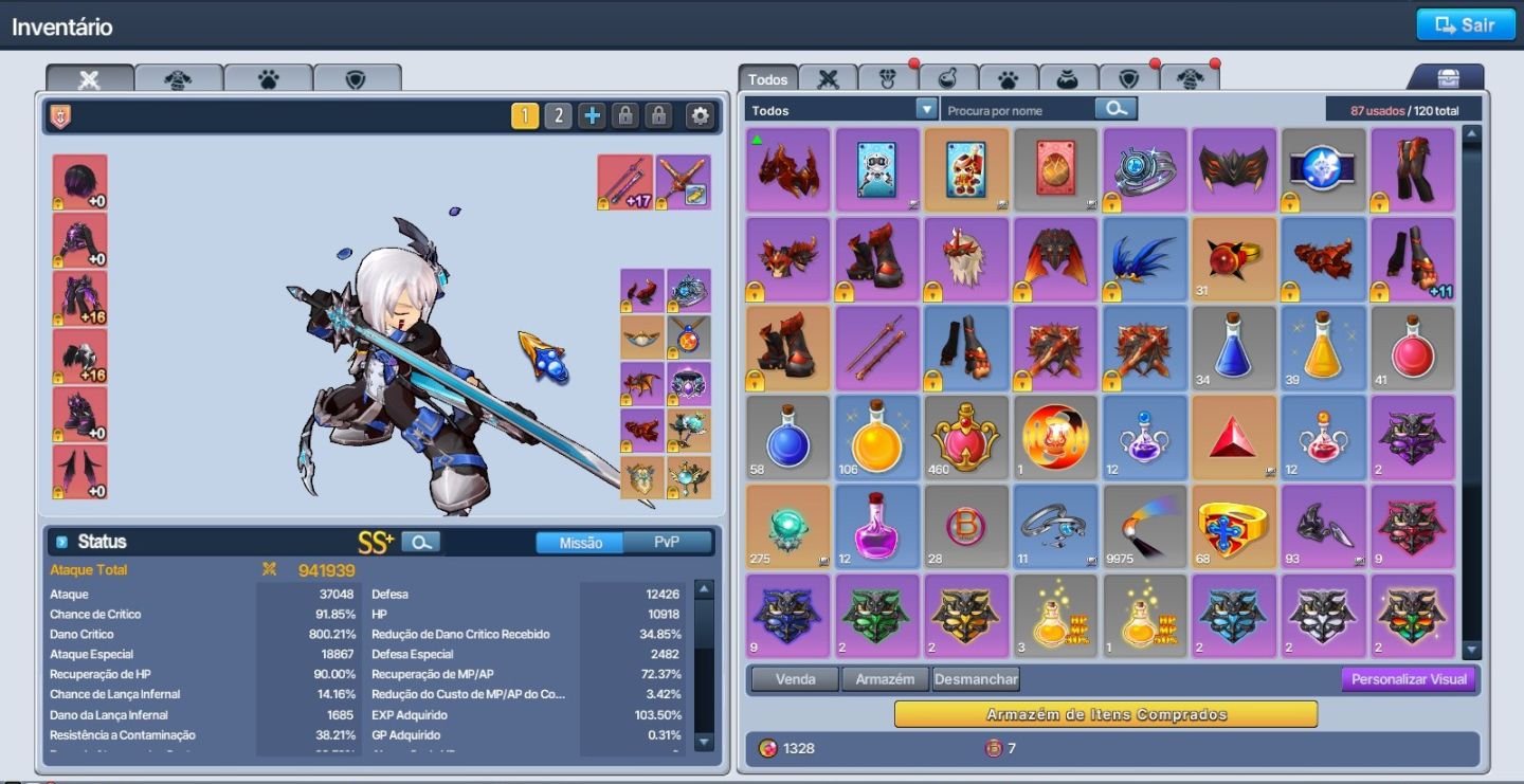 Conta Grand Chase Classic end-game + conta Steam lv 27