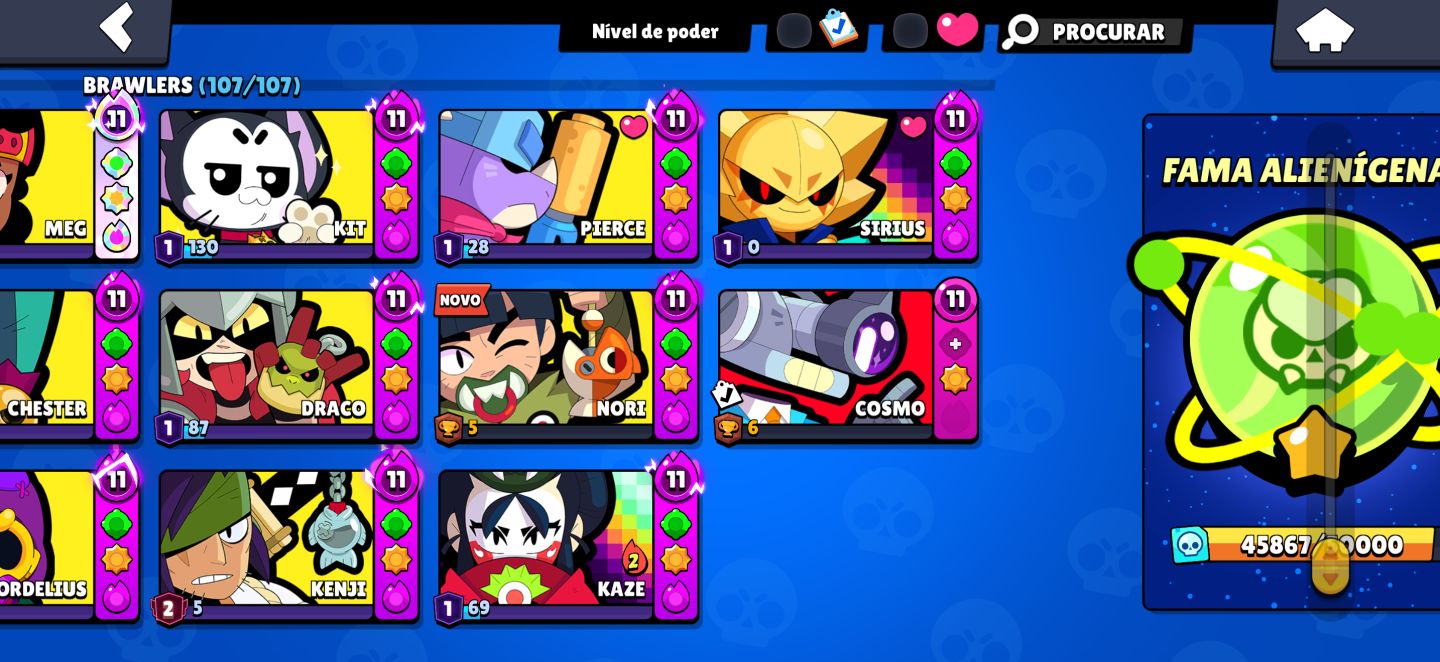 CONTA BRAWL STARS FULL COM DOIS REIS FRANKS E MESTRES 3!