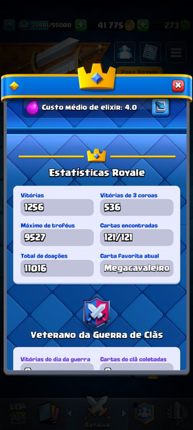 LVL 52 | ARENA 24 | 7 EVOLUÇÕES | 9,527 TROFÉUS. | Conta Clash Royale