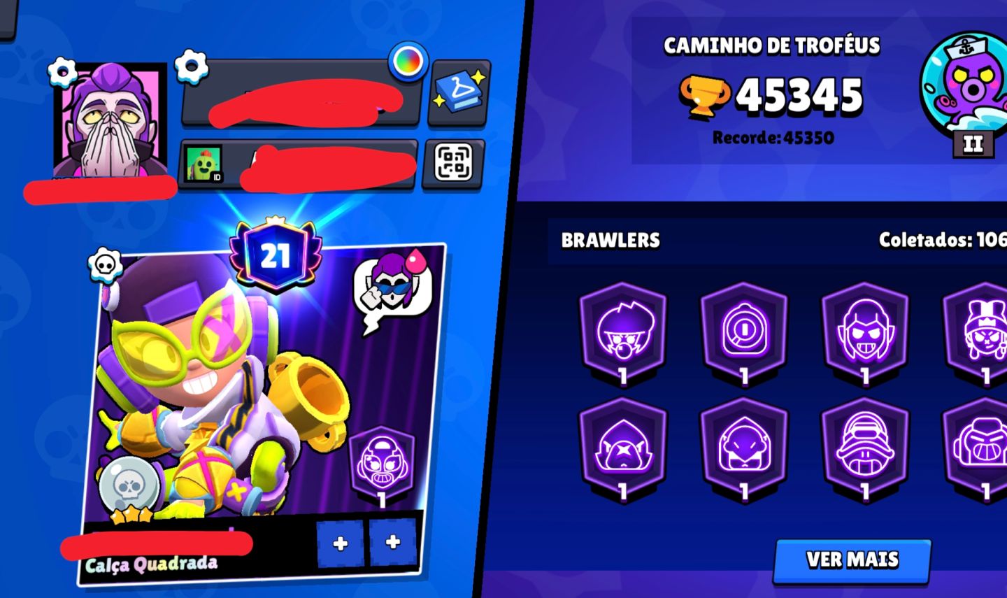 Conta de Brawl muito upado com 285 skins