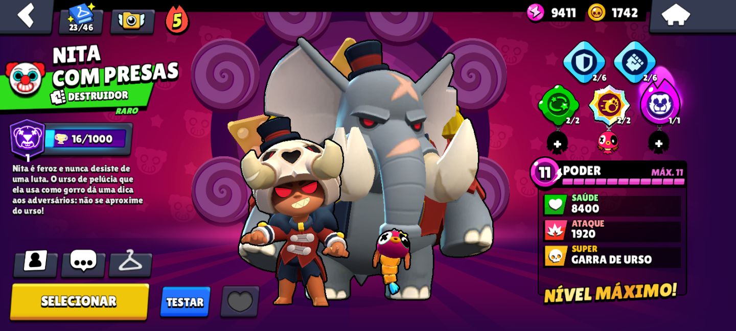 CONTA DE BRAWL STARS COM MORTIS 2400+ TROFÉUS E ENTRE OUTROS UPADOS APROVEITE!!