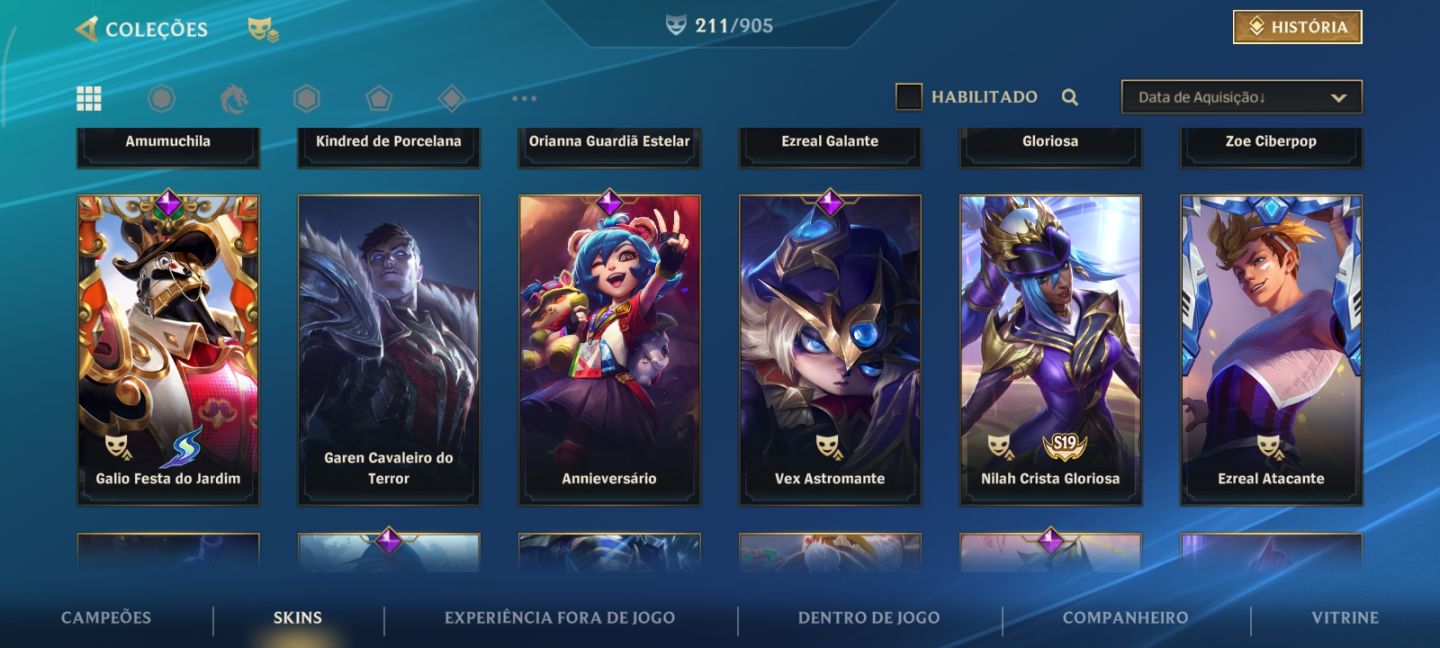 Conta wild rift 211 skin, já foi Challenger