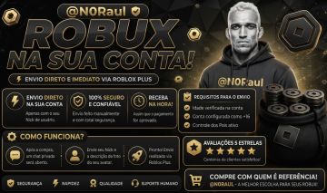 ROBUX VIA ROBLOX PLUS | RECEBA NA HORA | CONFIÁVEL & SEGURO | N0Raul