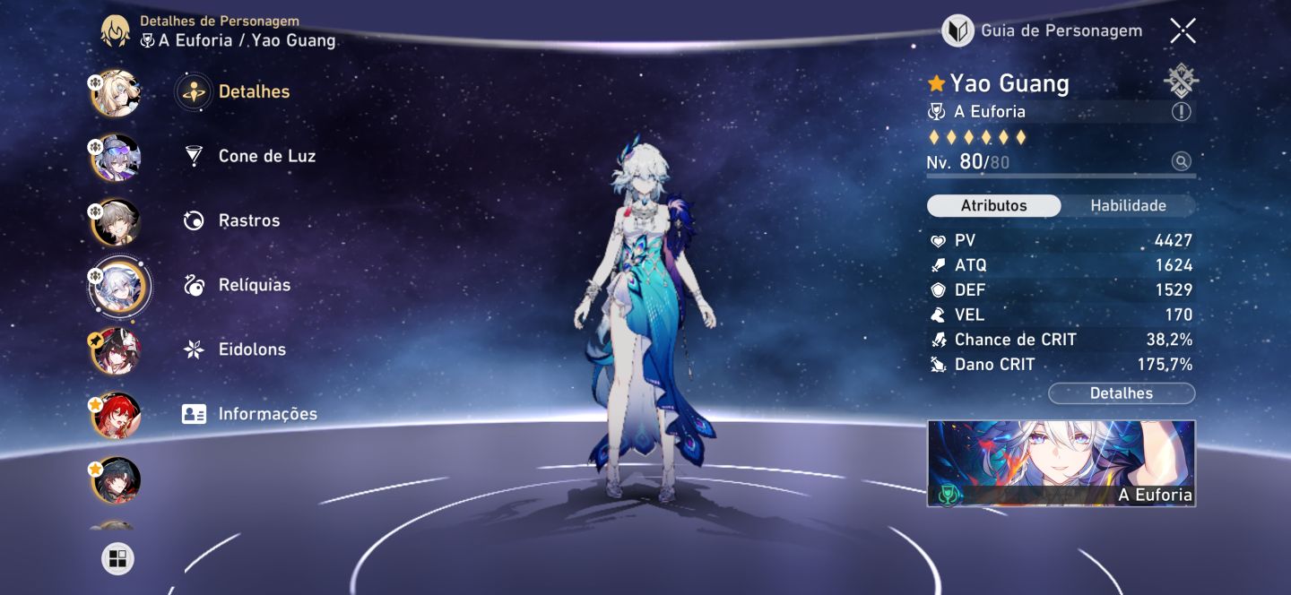 Conta no HSR, Silver Wolf 999+cone, Himeko+cone, Blade Mortenax+cone