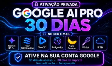 Google AI Pro 30 Dias | Gemini + Flow + Veo + 5 TB | Ativação Privada