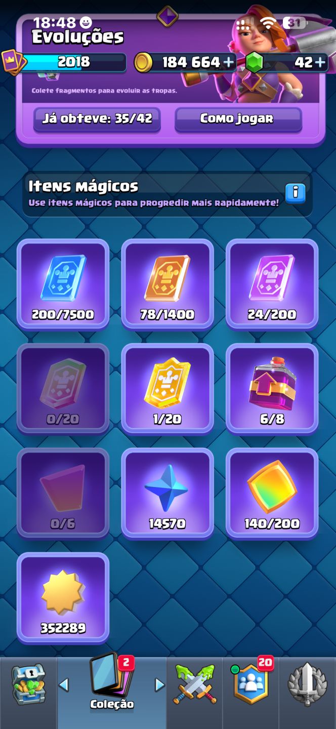CONTA CLASH ROYAL FULLL TOPADA !
