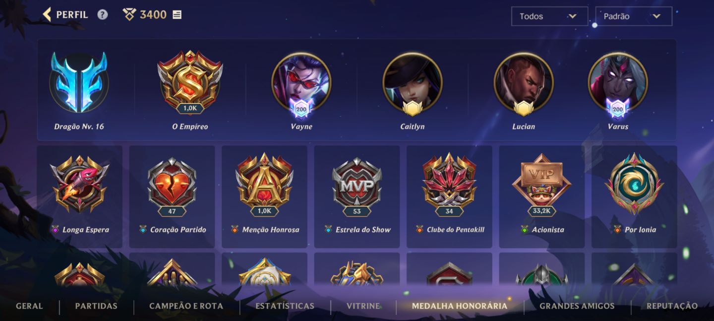 Conta main ADC! Muitas Skins!
