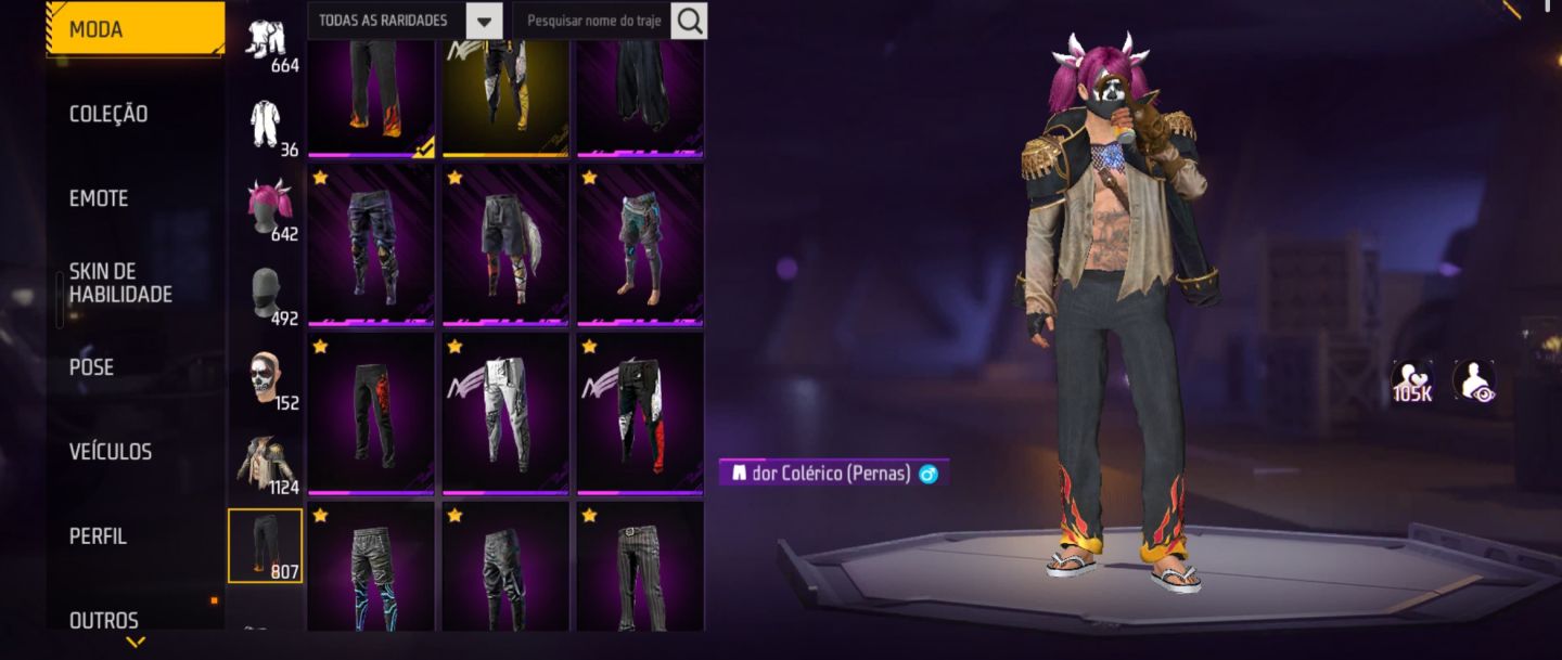 Conta de FF Full Com Muitos Passes + Armas Evo Full!