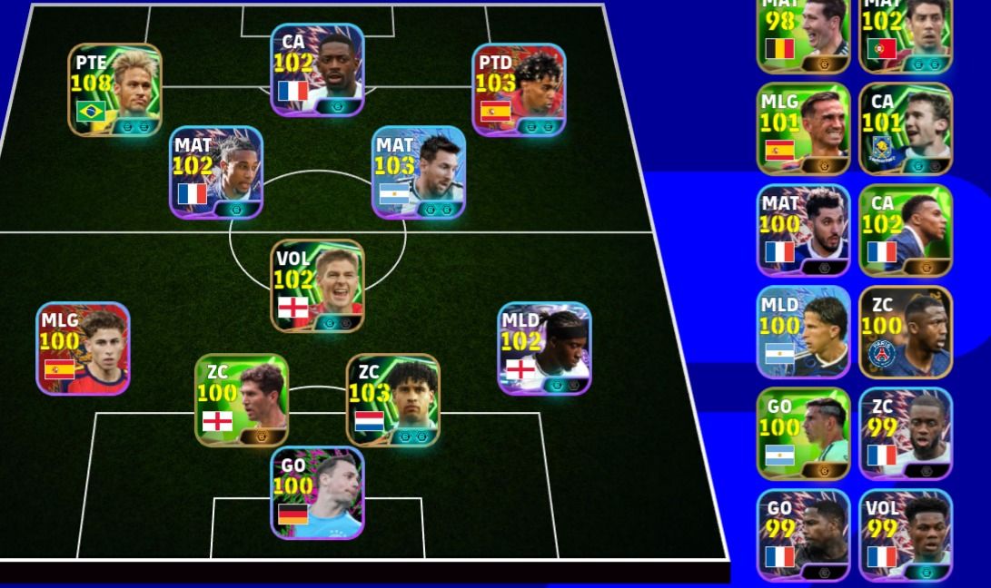 Conta Efootball mobile NEYMAR loiro 108 é mais..