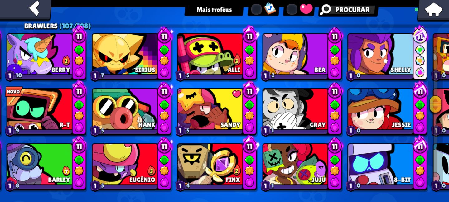 CONTA BRAWL STARS COMPLETA COM SKINS RARAS E MUITO MAIS