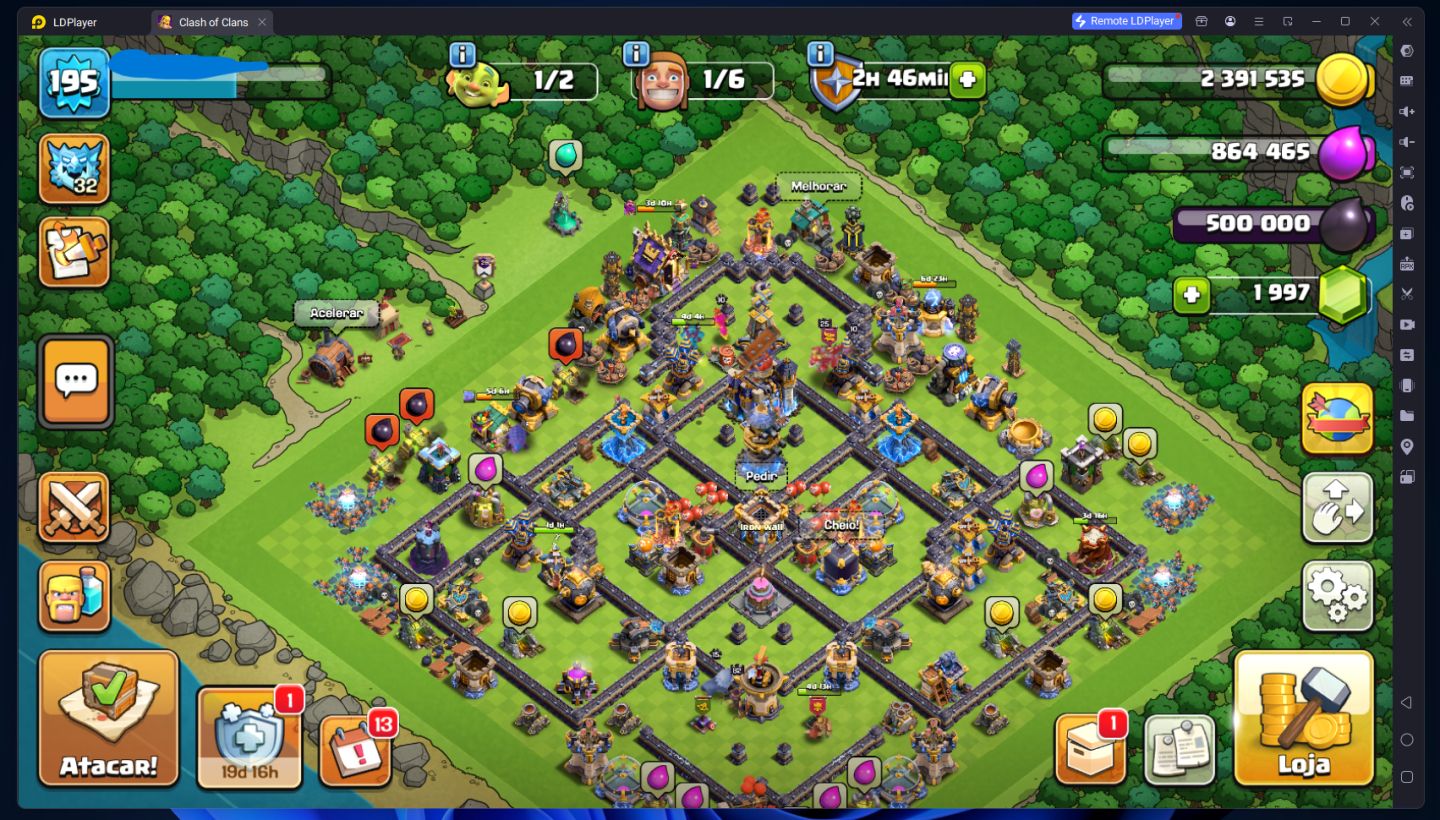 Conta Clash of Clans CV 18 - Semi Full