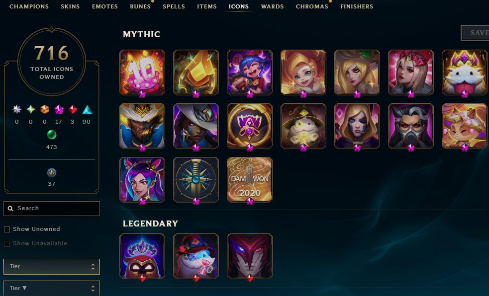 849 SKINS, 159 CHROMAS - CONTA DE LEAGUE OF LEGENDS