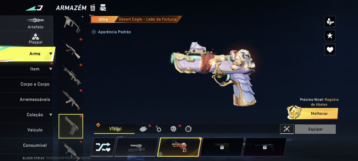 Conta de Blood Strike Nível Alto, Skins Raras e Rank elevado e Itens Esclusivos