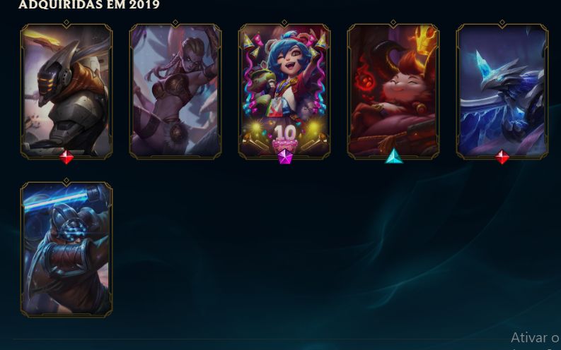 Conta lol unranked 69 campeoes-64 skin +19 mil de essencia azul
