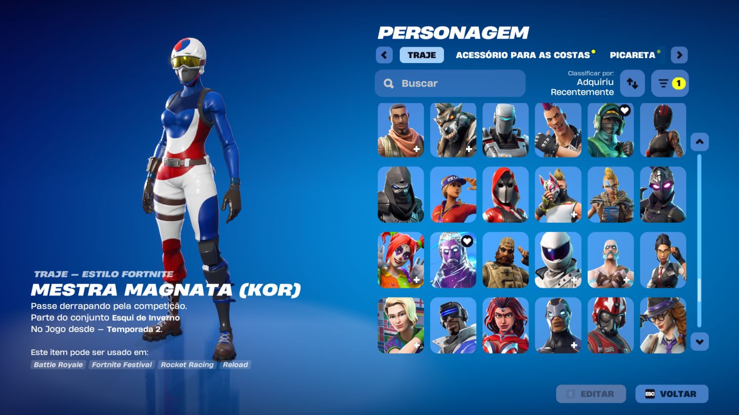 CONTA FORTNITE | WONDER + GALAXY + IKONIK + MINTY + REFLEXO FURTIVO | S3