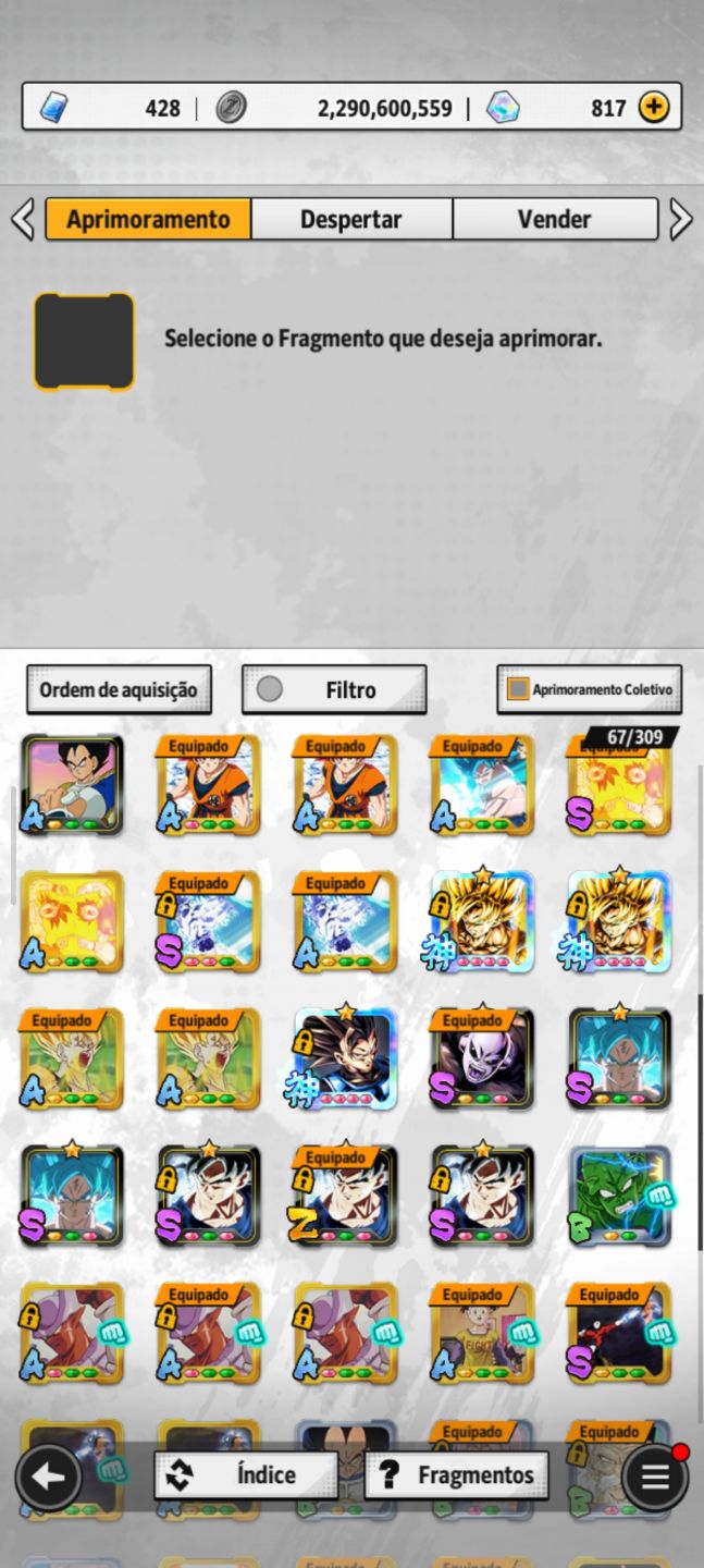 Conta dragonball legends com o novo goku ssj e cooler ultra