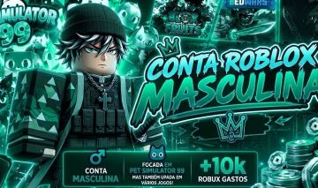 CONTAS MASCULINA DE ROBLOX BARATA [COM +10K DE ROBUX GASTO]