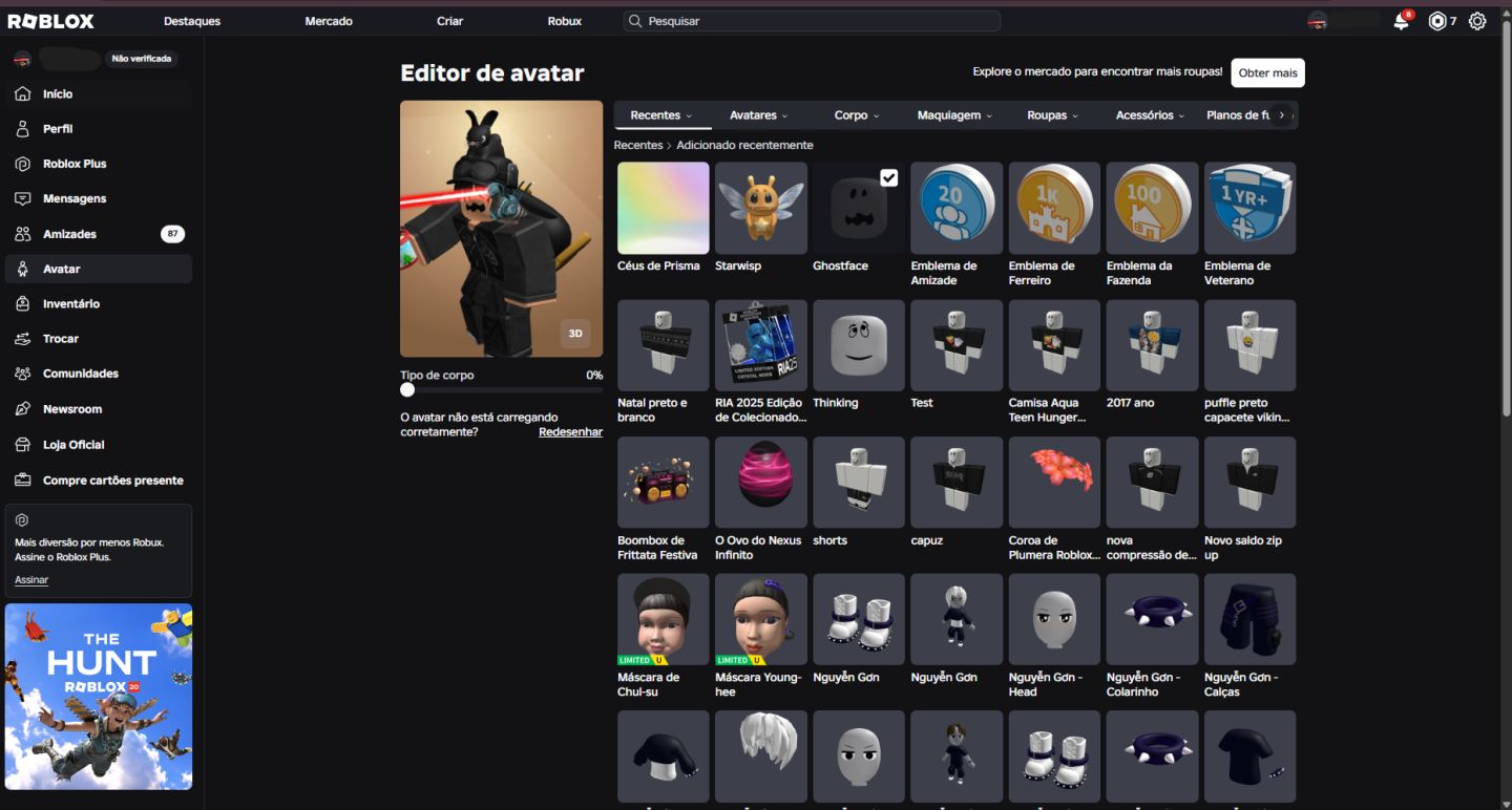 Conta Roblox | Criada em 2017 | 15K+ Robux gastos