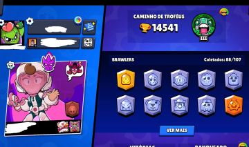 CONTA BRAWL STARS À VENDA 594 GEMAS MUITAS SKINS