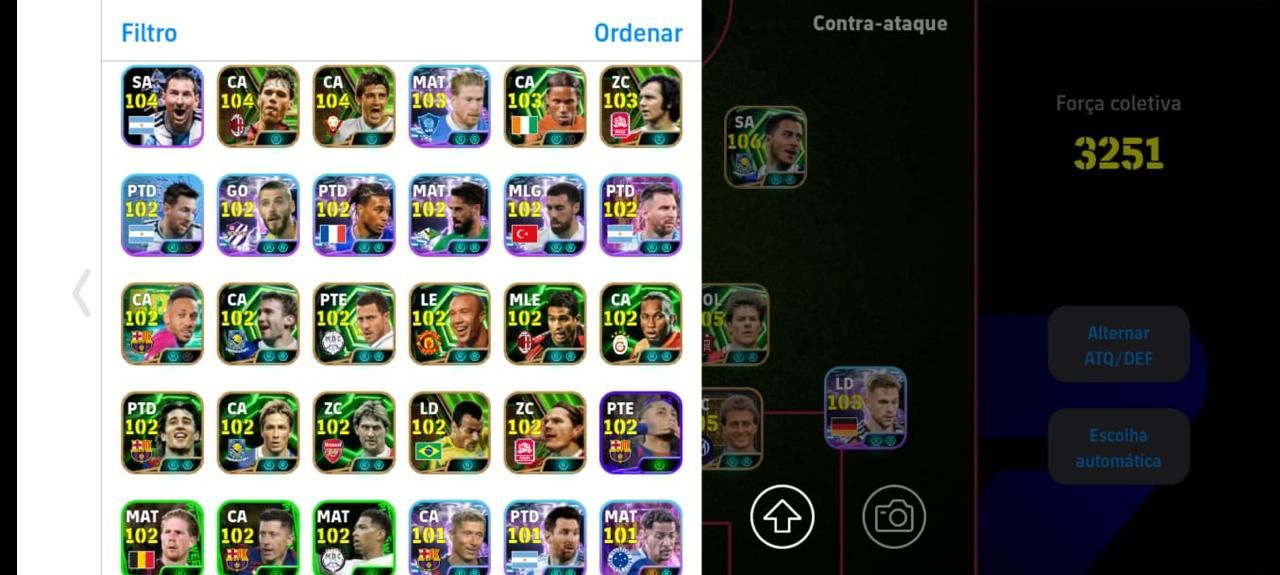 CONTA eFootball FORTE | Vários Players 104108 | Time Competitivo