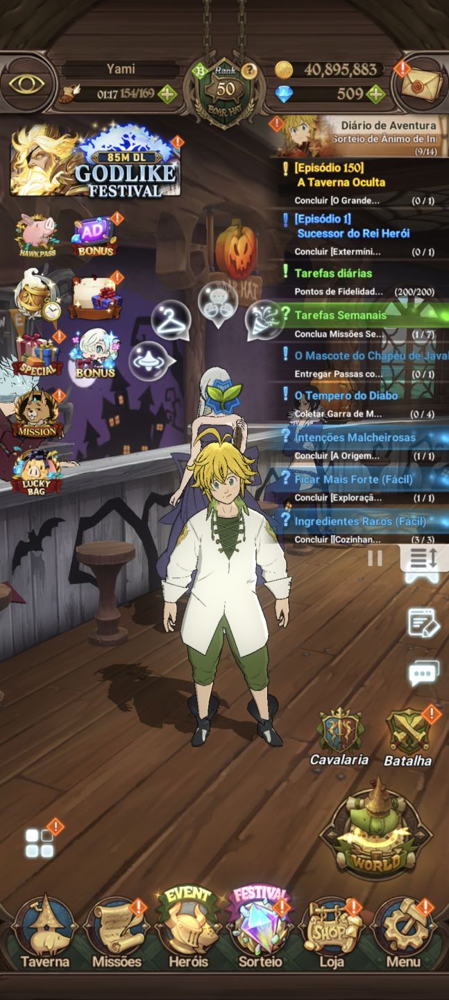 Conta com Meliodas Nêmesis 3/6 e Odin
