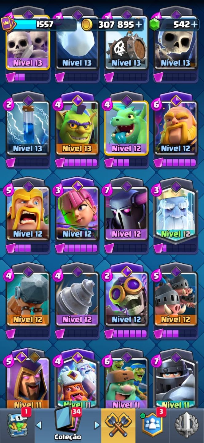 CONTA CLASH ROYALE 11K500 TROFÉUS