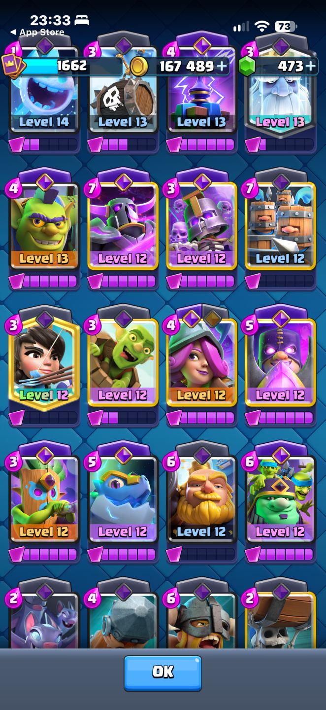 CONTA CLASH ROYALE NÍVEL 15 11500 TROFÉUS